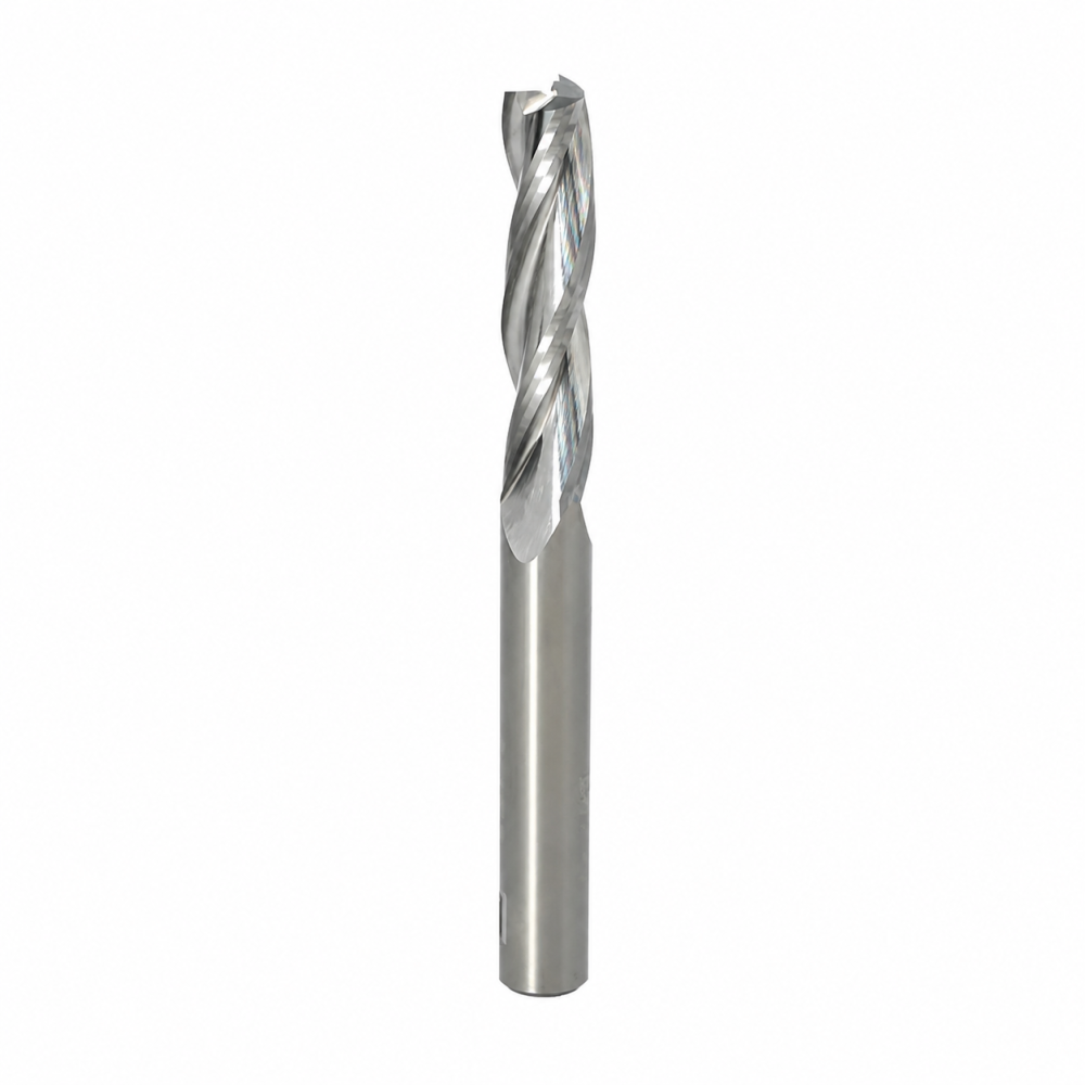Fresa VHM Z3 para Alumínio e Plásticos – Ø8 mm – Corte 35 mm – Haste 8 mm – RH — SR01.08.035.080.08R Fresa VHM Z3 para Alumínio e Plásticos – Ø8 mm – Corte 35 mm – Haste 8 mm – RH — SR01.08.035.080.08R