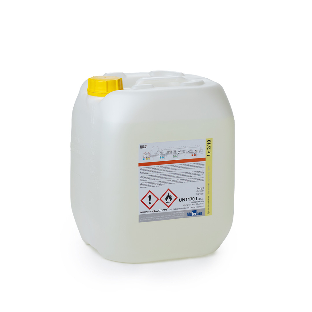 Líquido Antiaderente para Entrada de Coladeira de Bordas LC 2/10 LCM - Galão 20 Litros Líquido Antiaderente para Entrada de Coladeira de Bordas LC 2/10 LCM - Galão 20 Litros
