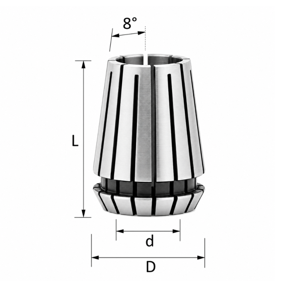 Pinça de precisão ER32 – Ø12 mm - ER32D12 - ITA TOOLS Pinça de precisão ER32 – Ø12 mm - ER32D12 - ITA TOOLS