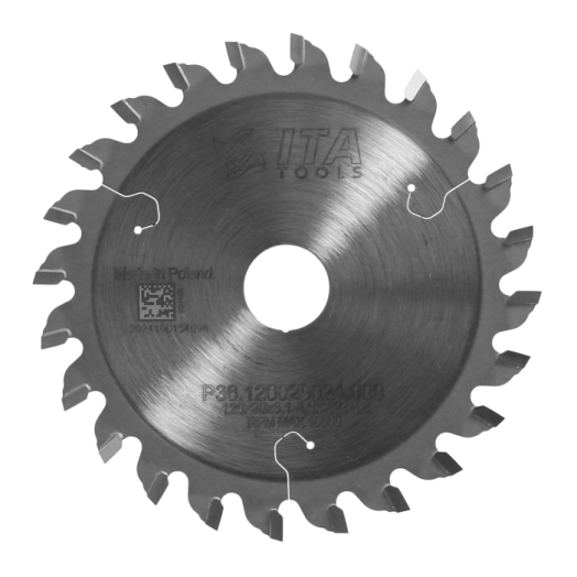 Disco de serra riscador de metal duro – Ø120 × 20 mm – 24 dentes - P36.120020024.000 - ITA TOOLS