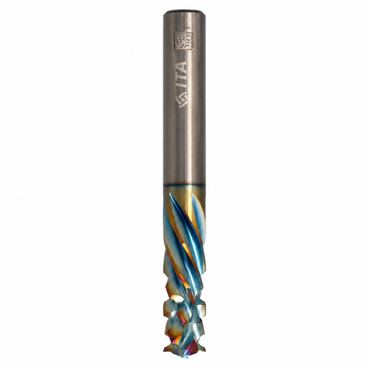 Fresa VHM para Nesting NexCut X99 – Ø10 mm – Corte 25 mm – Haste 10 mm – RH — X99.10.025.080.10PR