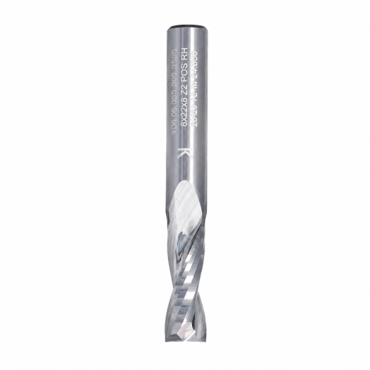Fresa VHM Z2 para Alumínio e Plásticos – Ø8 mm – Corte 22 mm – Haste 8 mm – RH — SQ01.08.022.060.08R Fresa VHM Z2 para Alumínio e Plásticos – Ø8 mm – Corte 22 mm – Haste 8 mm – RH — SQ01.08.022.060.08R