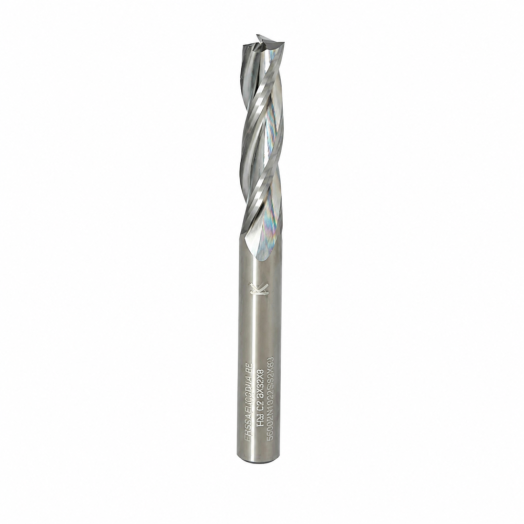 Fresa VHM Z3 para Alumínio e Plásticos – Ø8 mm – Corte 35 mm – Haste 8 mm – RH — SR01.08.035.080.08R Fresa VHM Z3 para Alumínio e Plásticos – Ø8 mm – Corte 35 mm – Haste 8 mm – RH — SR01.08.035.080.08R