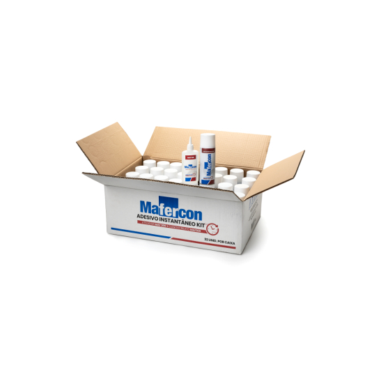 KIT MDF ADESIVO INSTANTÂNEO CIANOACRILATO MAF 100 + ATIVADOR MAF 200 - CX COM 32