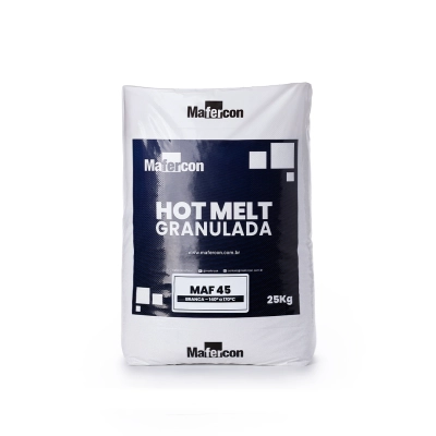 Cola Hotmelt Granulada Branca Baixa Temperatura - MAF 45 - Pacote 25 kg