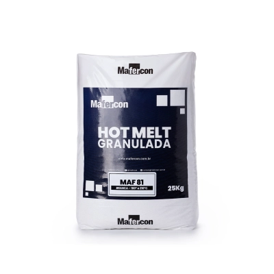 Cola Hotmelt Granulada Branca Alta Temperatura - MAF 81 - Pacote 25 kg